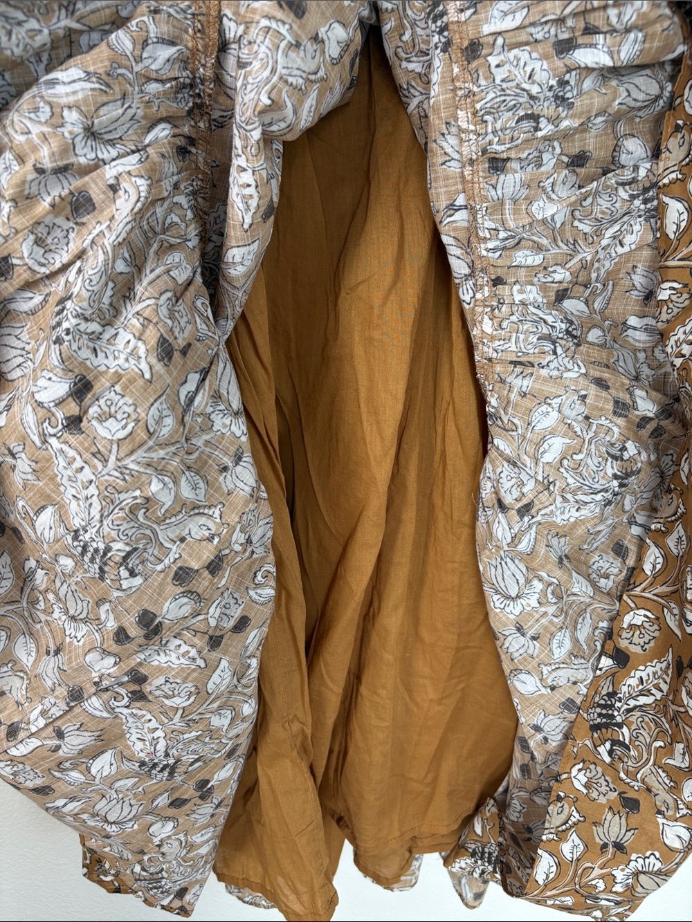 Anthropologie Let Me Be Jemma Floral Tunic Mini Dress Petite 12P Brown NWT - Picture 11 of 16
